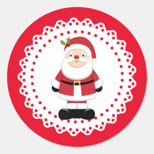 Weihnachtsmann Runder Aufkleber
