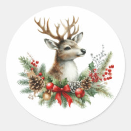 Weihnachtsmann Runder Aufkleber