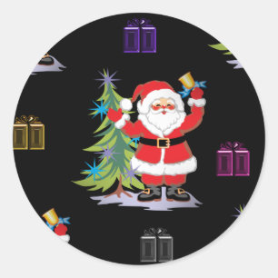 Weihnachtsmann Runder Aufkleber