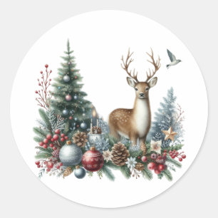 Weihnachtsmann Runder Aufkleber