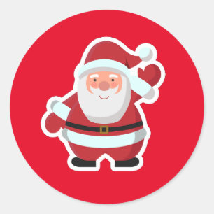 Weihnachtsmann Runder Aufkleber