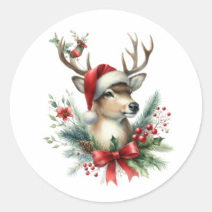 Weihnachtsmann Runder Aufkleber