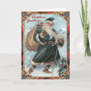 Weihnachtsmann-Sack des Feiertagskarte