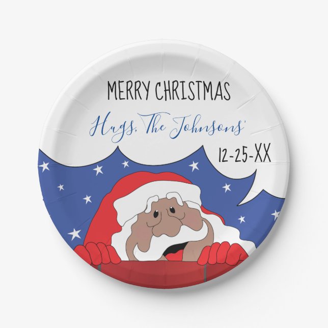 Weihnachtsmann sagt pappteller (Vorderseite)