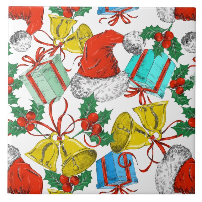 Weihnachtsmann-Sammlung Fliese (Vorderseite)