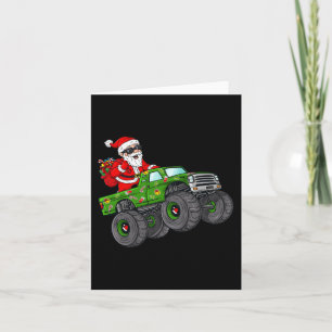 Weihnachtsmann Santa Claus fährt auf Monster Truck Karte