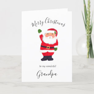Weihnachtsmann Santa Claus frohlicher Opa Feiertagskarte