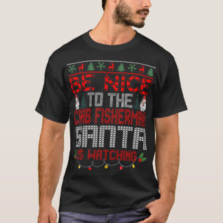 Weihnachtsmann Santa Claus Krabbenfischer Geschenk T-Shirt