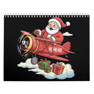 Weihnachtsmann Santa Claus Pilot Fliegendes Flugze Kalender