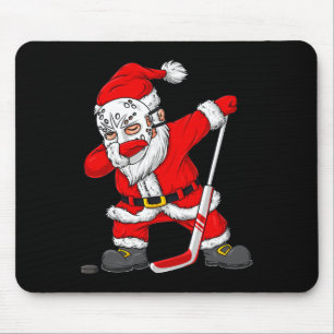 Weihnachtsmann Santa Dabbing Hockey Spieler Jungen Mousepad