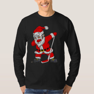 Weihnachtsmann Santa Dabbing Hockey Spieler Jungen T-Shirt