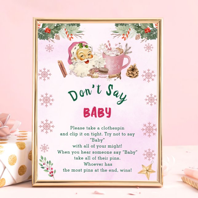Weihnachtsmann "Say Baby nicht" Baby Duschspiel Poster (Von Creator hochgeladen)