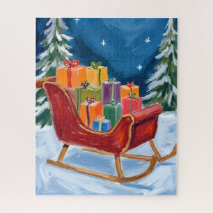 Weihnachtsmann-Schlitten Frohe Weihnachten