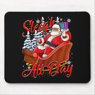 Weihnachtsmann Schlitten Spielzeug Schwarz Afroame Mousepad