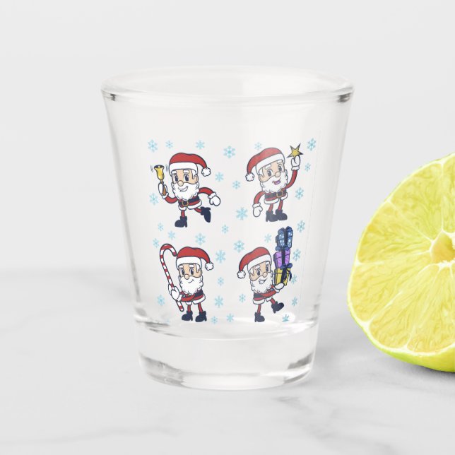 Weihnachtsmann Schnapsglas (Vorderseite)