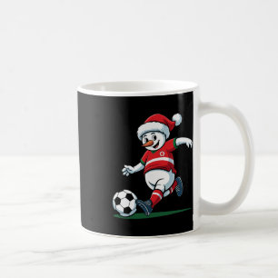 Weihnachtsmann Schneemann spielt Fußball Herren Da Kaffeetasse