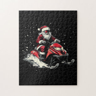 Weihnachtsmann Schneemobil Motor Schlitten Lustige