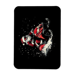 Weihnachtsmann Schneemobil Motor Schlitten Lustige Magnet