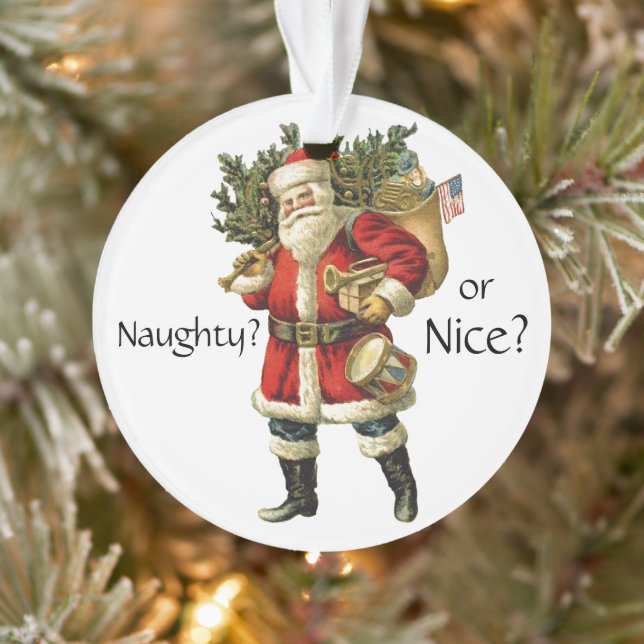 Weihnachtsmann - Schöner oder schöner Weihnachtssc Ornament (Baum)