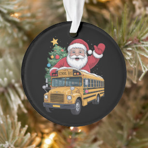Weihnachtsmann Schulbus Weihnachtsbaum Fahrer Xmas Ornament