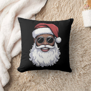 Weihnachtsmann Schwarz Xmas Santa Afro Afroamerika Kissen
