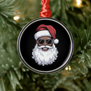 Weihnachtsmann Schwarz Xmas Santa Afro Afroamerika Ornament Aus Metall