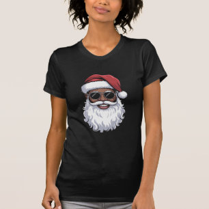 Weihnachtsmann Schwarz Xmas Santa Afro Afroamerika T-Shirt