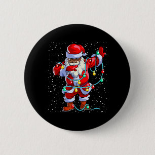 Weihnachtsmann Schwarzes Weihnachten Afro Afroamer Button
