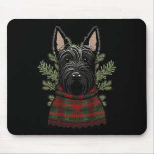 Weihnachtsmann Scottie Santa an Weihnachten Schott Mousepad