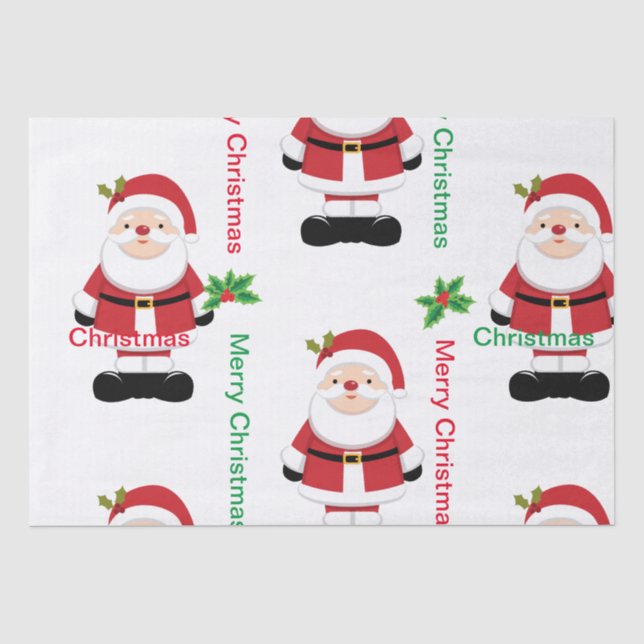 Weihnachtsmann Seidenpapier (Vorderseite)