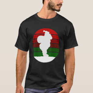 Weihnachtsmann Silhouette Weihnachten XMas Retro V T-Shirt