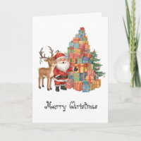 Weihnachtsmann skurrale gefaltete Grußkarte