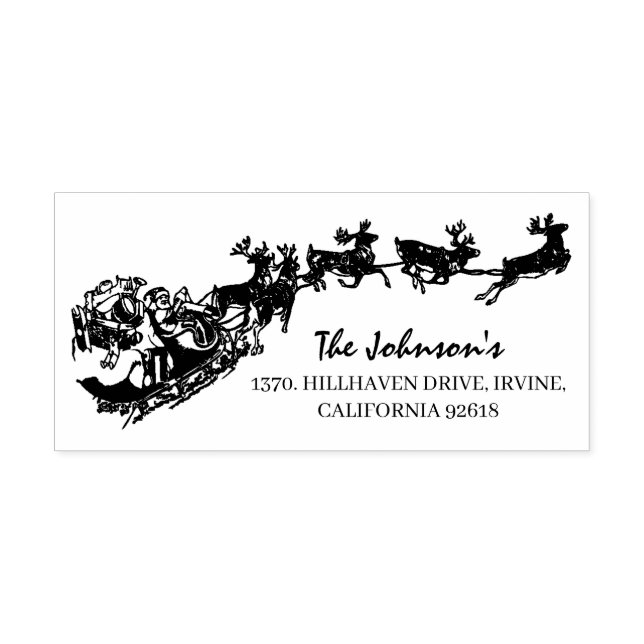 Weihnachtsmann Sleigh Permastempel (Design)