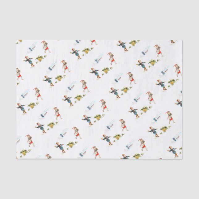 Weihnachtsmann - Snowball Spaß Seidenpapier (Vorderseite)