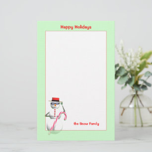 Weihnachtsmann Snowman Briefpapier