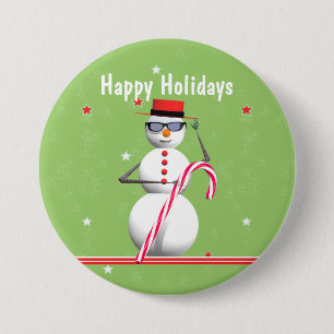 Weihnachtsmann Snowman Button