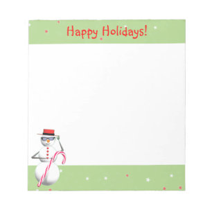Weihnachtsmann Snowman Notizblock