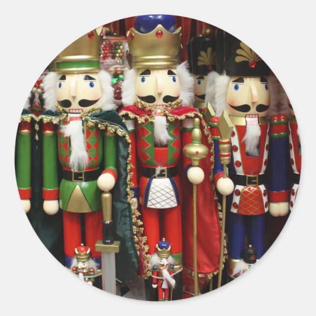 Weihnachtsmann-Soldaten Weihnachten Runder Aufkleber (Vorderseite)