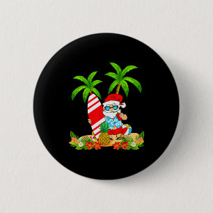 Weihnachtsmann Sommer Surfen Weihnachten im Juli S Button