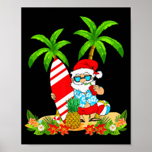 Weihnachtsmann Sommer Surfen Weihnachten im Juli S Poster