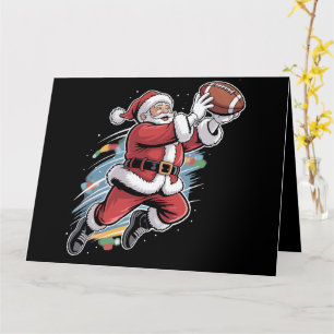Weihnachtsmann spielt American Football Weihnachte Karte