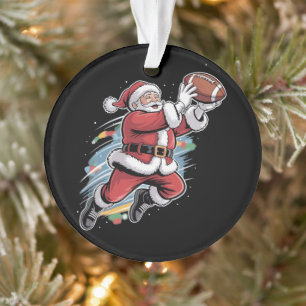 Weihnachtsmann spielt American Football Weihnachte Ornament