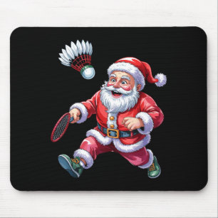 Weihnachtsmann spielt Badminton Lustige Weihnachte Mousepad