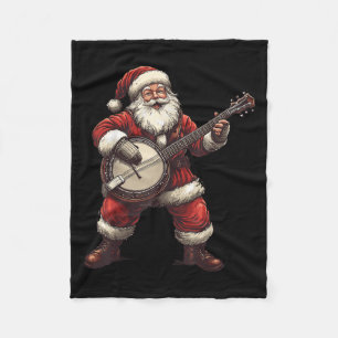 Weihnachtsmann spielt Banjo Lustiger Banjo-Spieler Fleecedecke