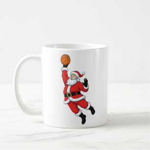 Weihnachtsmann spielt Basketball Lustiges Weihnach Kaffeetasse