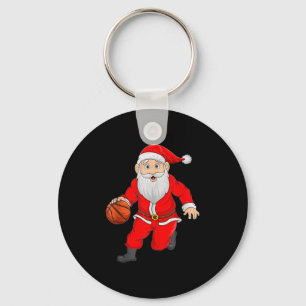 Weihnachtsmann spielt Basketball Xmas lustige Srts Schlüsselanhänger