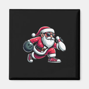 Weihnachtsmann spielt Bowling Funny Boys Ki Magnet