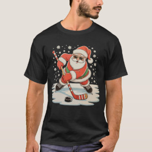 Weihnachtsmann spielt Eishockey Weihnachten Xmas S T-Shirt