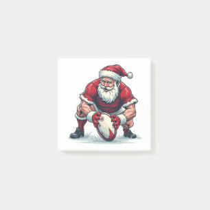 Weihnachtsmann spielt Fantasy Football Weihnachten Post-it Klebezettel