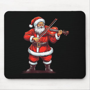 Weihnachtsmann spielt Geige Lustiger Geigenspieler Mousepad